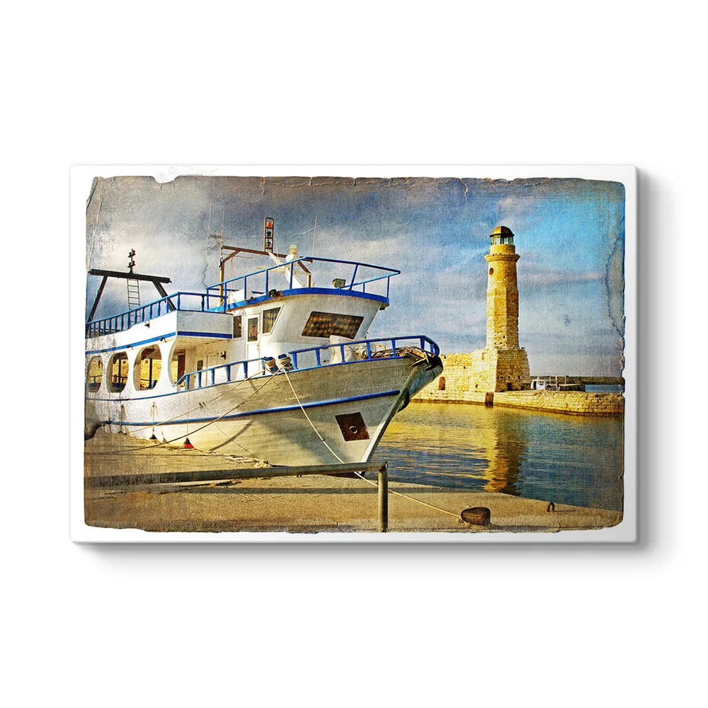 Deniz Feneri ve Tekne Tablosu - Model 1